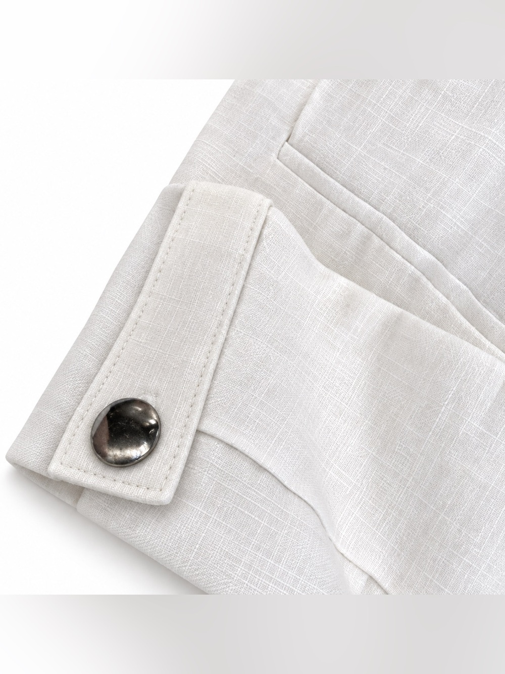 Saks Fifth Avenue White Relaxed Linen Blazer Size S - Picture 4 of 4